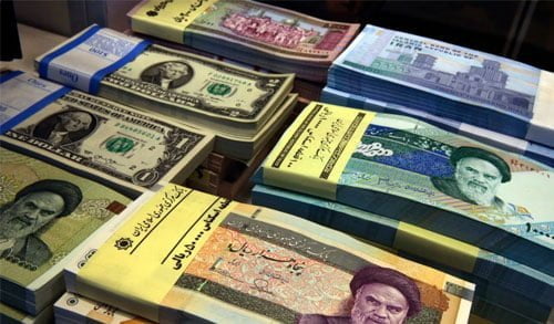 Irani-currency-and-dollar